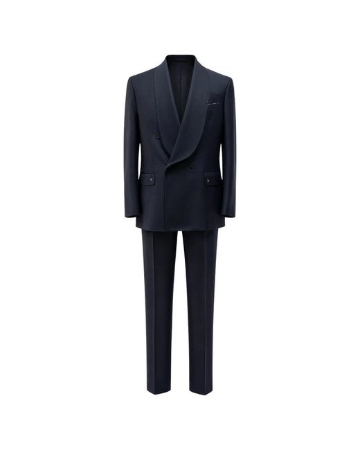 Franzese Collection Double Breasted Suits in het Blue voor heren
