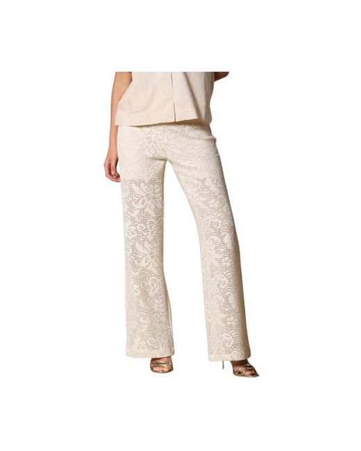 Wide Trousers Mason's de color Natural