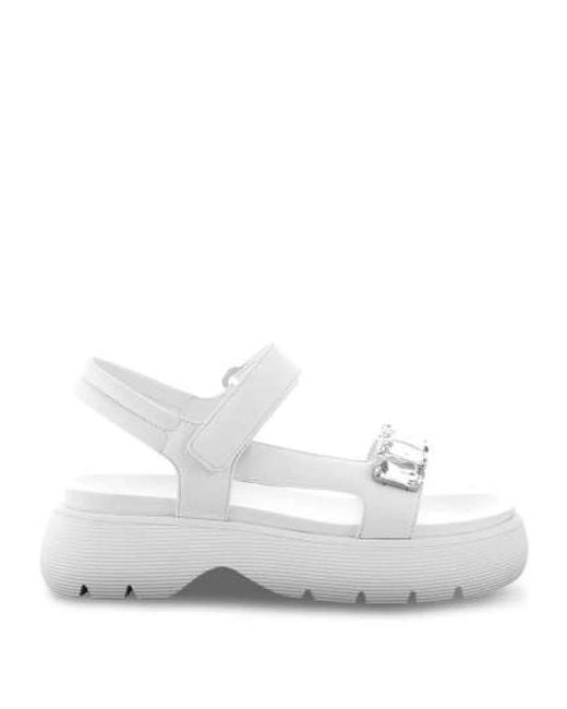 Kennel & Schmenger White Flat Sandals