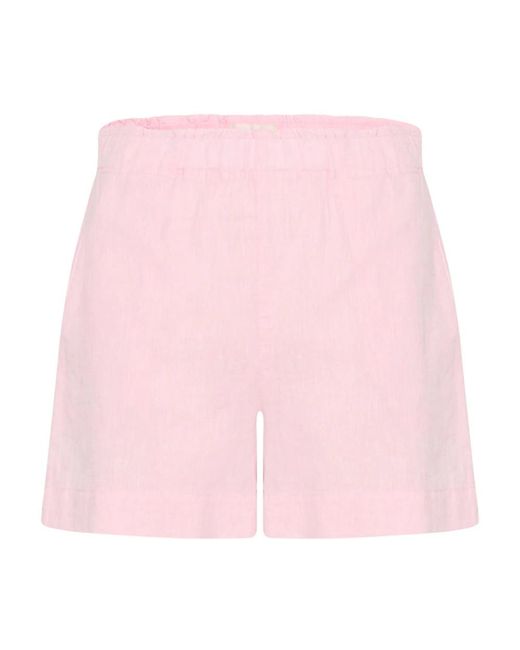 Part Two Korte Broeken ,Roze ,Katoen Roze Nectar Chambray Shorts in het Pink