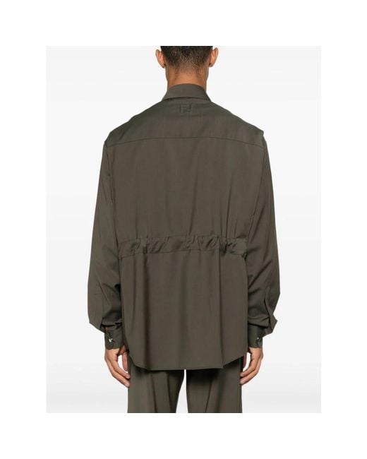 Fendi Green Casual Shirts for men