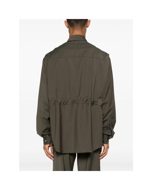 Fendi Green Casual Shirts for men