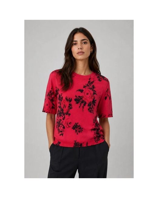 Max Mara Red Round-Neck Knitwear