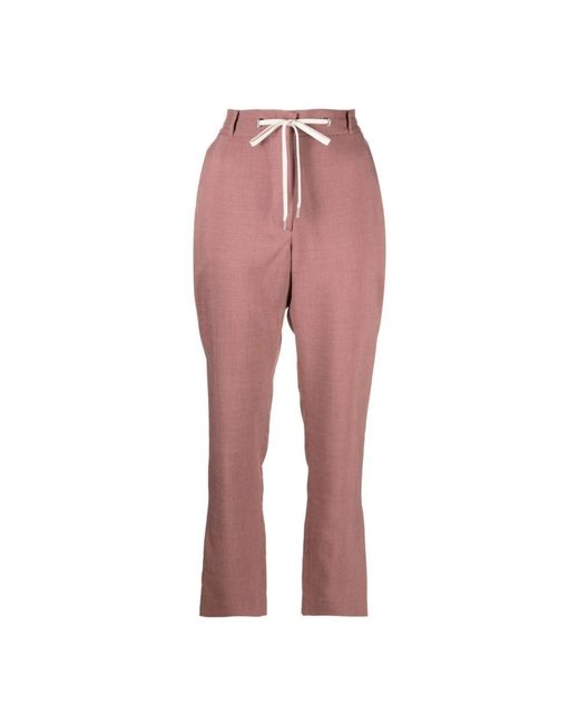 Eleventy Red Slim-Fit Trousers