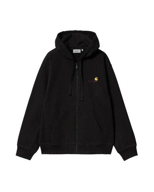 Carhartt Hoodies & Sweatvesten ,Zwart ,Katoen Hooded American Script Jacket in het Black voor heren