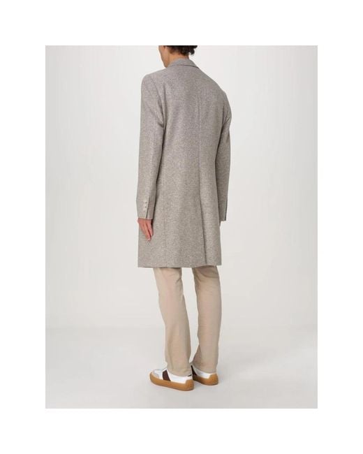 HUGO Klassieke Witte Overjas in het Gray voor heren