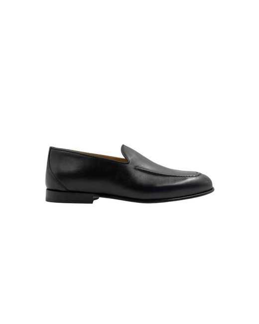 Kiton Leren Loafer in het Black voor heren
