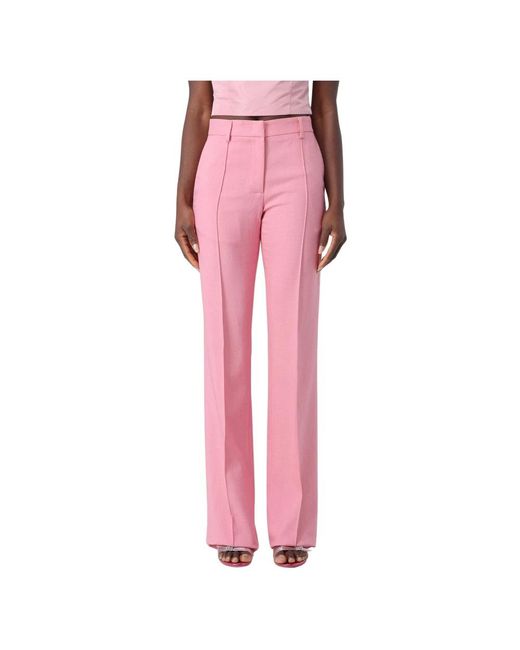 MSGM Pink Straight Trousers