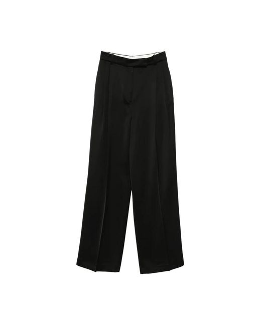 Rohe Tailored Wide Broeken in het Black