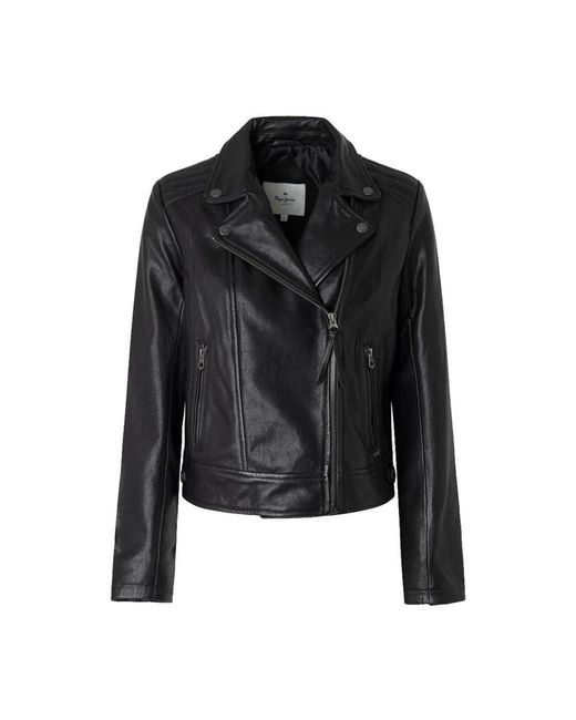Pepe Jeans Black Leather Jackets