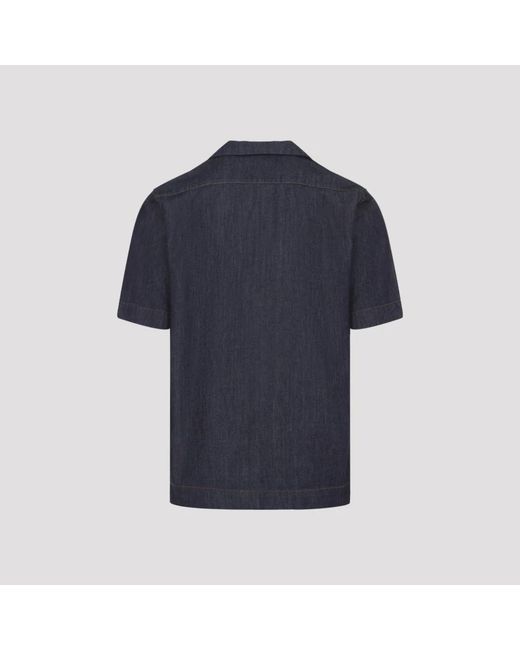 Dries Van Noten Blue Denim Shirts for men