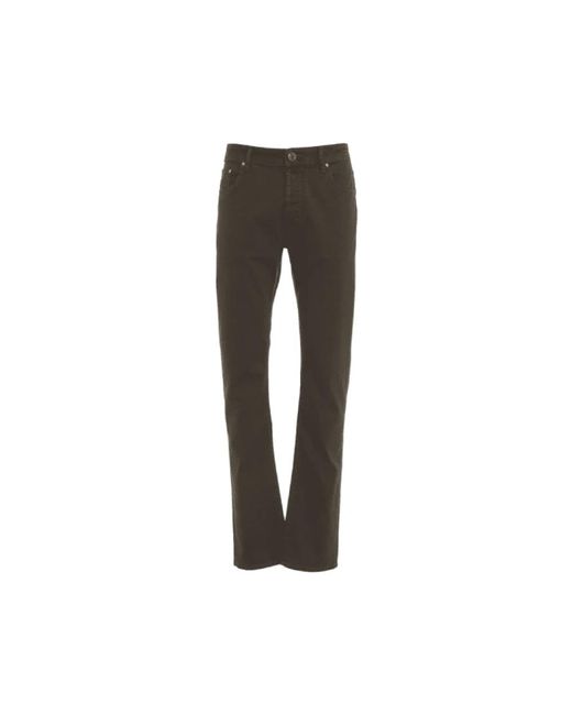 Pantalone bard marrone con dettagli logo di Jacob Cohen in Gray da Uomo