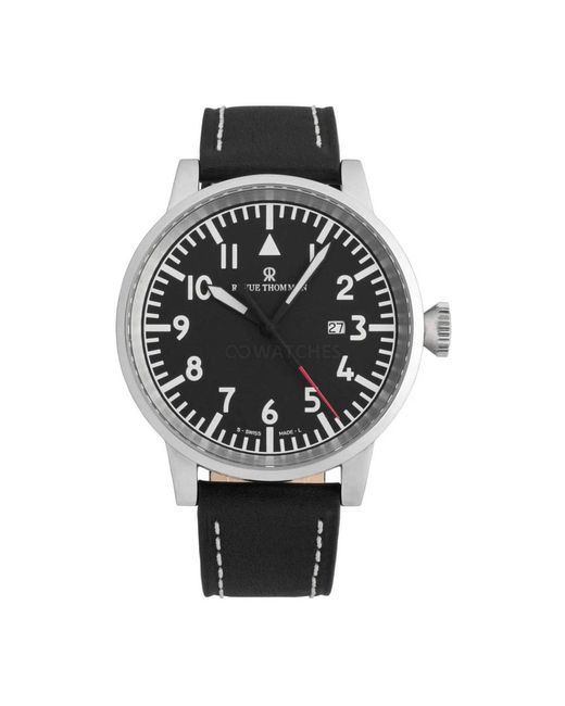 Revue Thommen Automatik uhr airspeed modell in Metallic für Herren