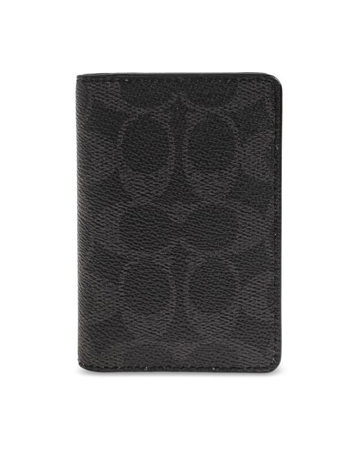 COACH Kartenetui Aus Signature Canvas in Black für Herren