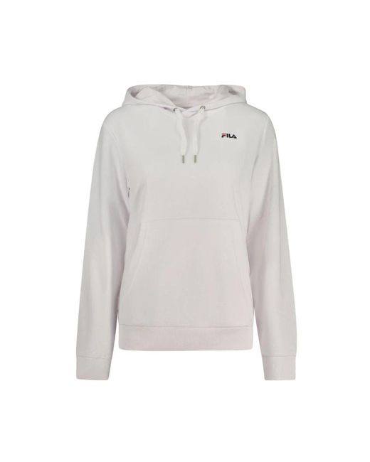 Fila Hoodies & Sweatvesten ,Wit ,Katoen Lierna Hoodie in het Gray