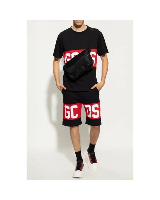 Gcds Black Logo T-shirt for men