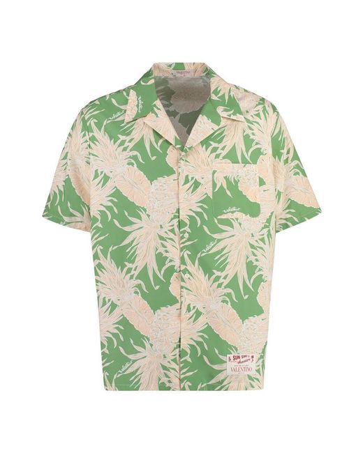 Valentino Baumwollhemd Mit Ananas-Print in Green für Herren