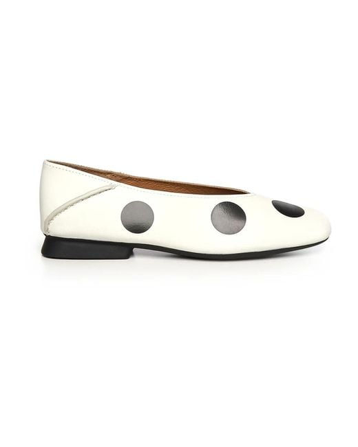 Camper White Ballerinas
