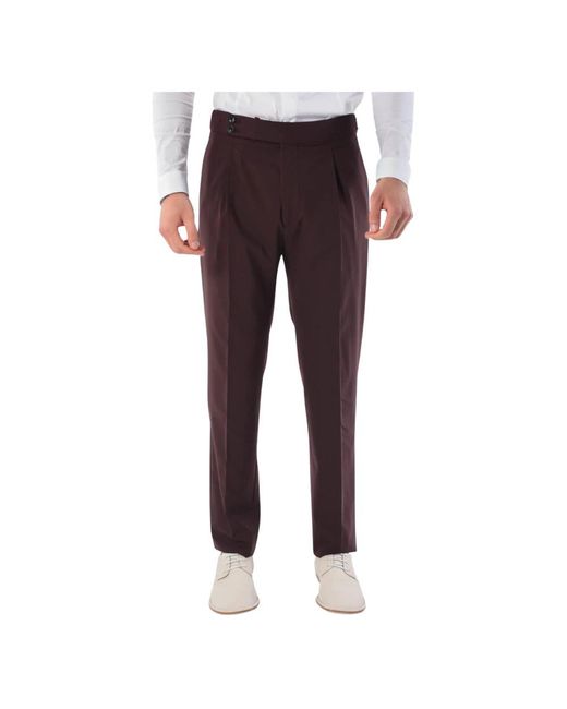 Tagliatore Red Suit Trousers for men