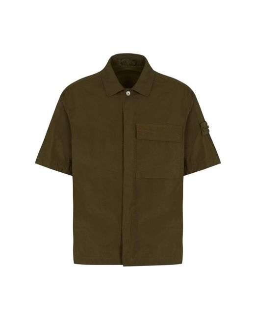 Stone Island Green Short Sleeve Shirts for men