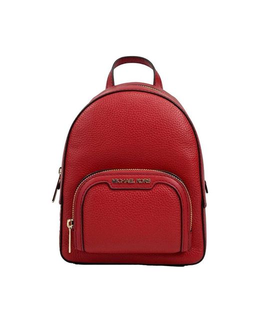 Michael Kors Red Roter pebbled leder mini rucksack