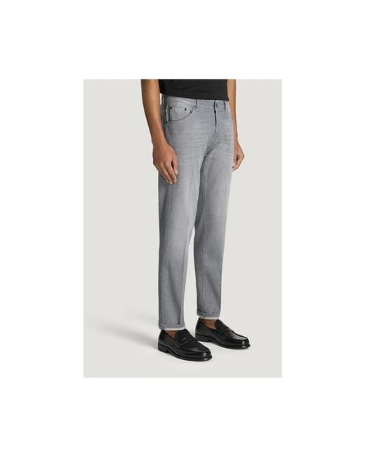 PT Torino Gray Straight Jeans for men