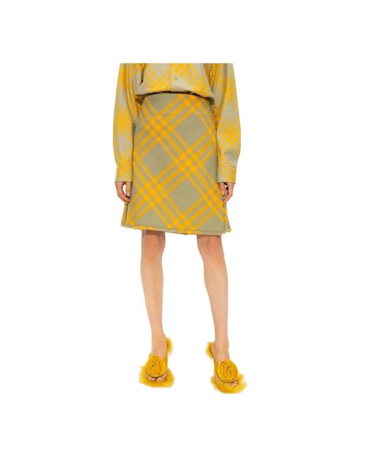 Burberry Yellow Short Skirts