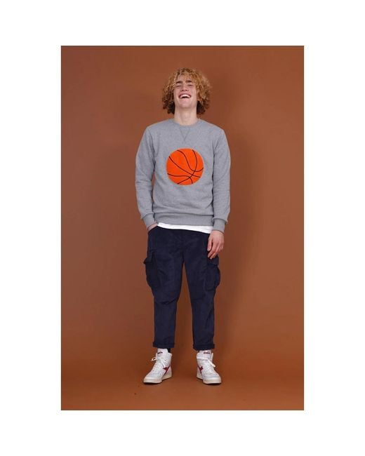 LC23 Hoodies & Sweatvesten ,Grijs ,Katoen Abstract Basketball Sweatshirt in het Gray