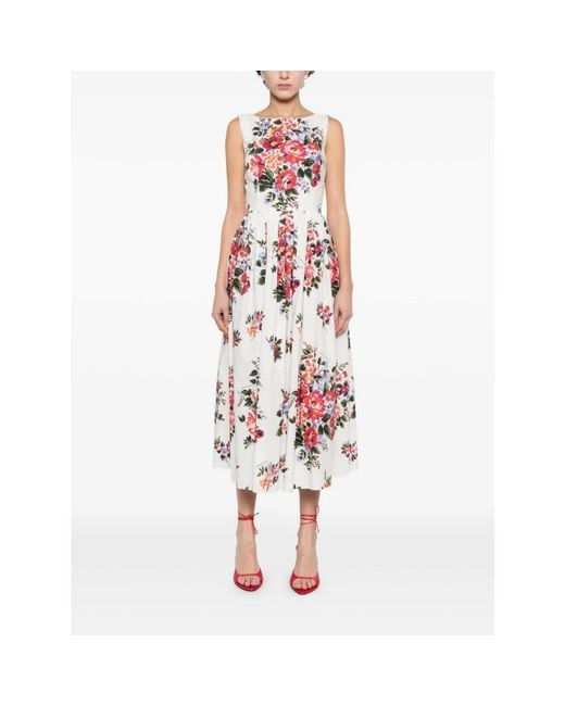 Dolce & Gabbana White Midi Dresses