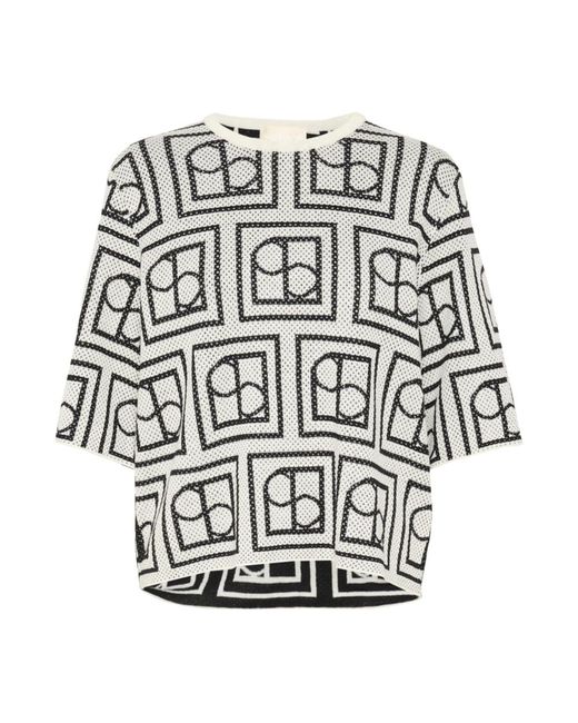 Soaked In Luxury Black Monogram pullover sweater weiß schwarz