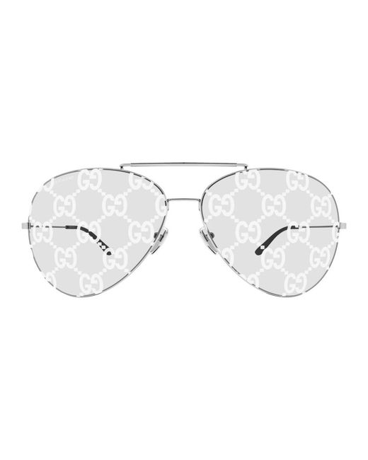 Gucci Pilot Frame Sonnenbrille in Metallic für Herren