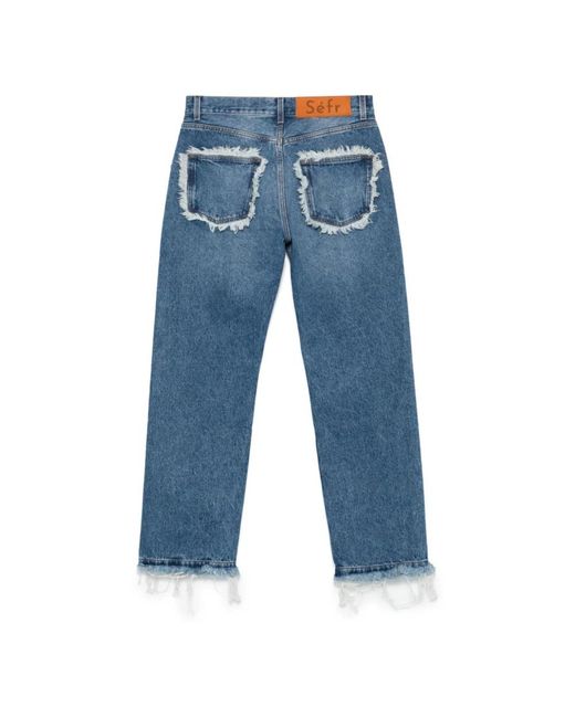 Séfr Blue Straight Jeans for men