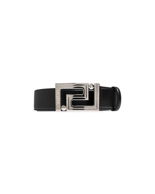 Versace Accessoires ,Zwart ,Leer Leren Riem in het Black voor heren