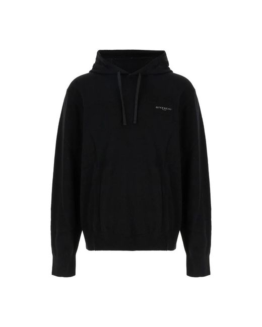 Givenchy Paris Signature Geborduurde Hoodie in het Black voor heren