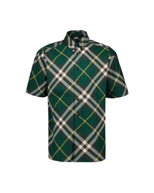Burberry Green Short Sleeve Shirts for men
