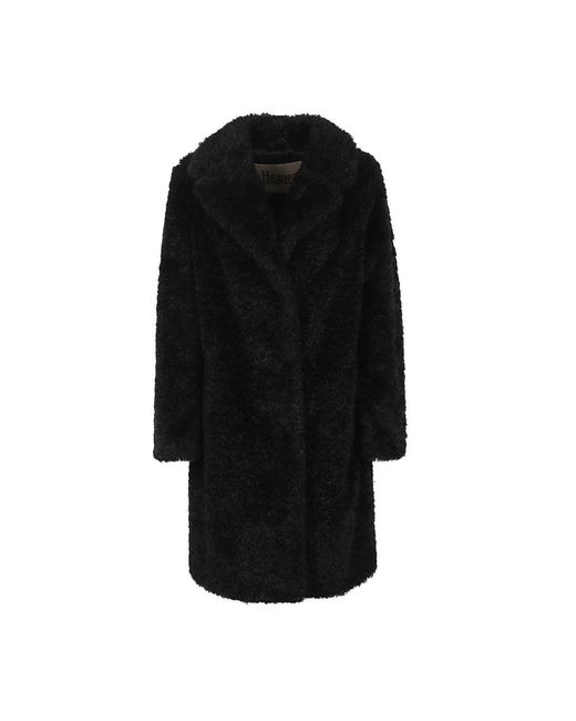 Herno Black Faux Fur & Shearling Jackets