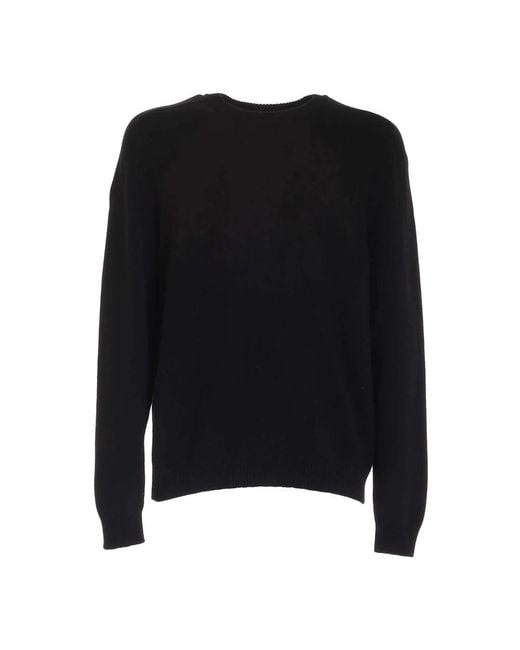 Moschino Black Round-Neck Knitwear for men