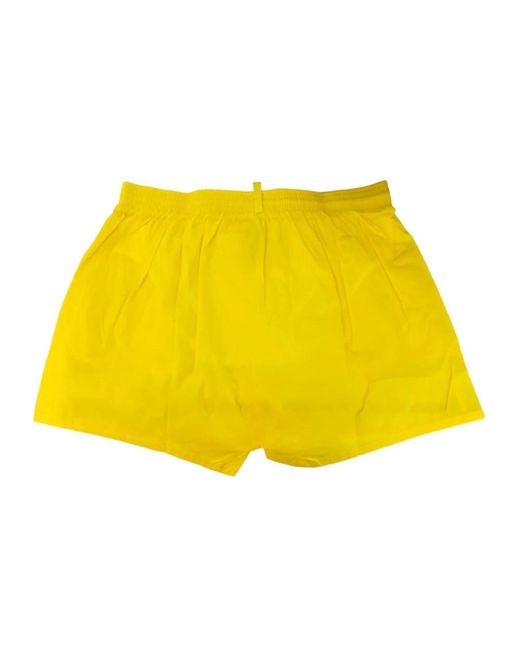 DSquared² Yellow Short Shorts for men