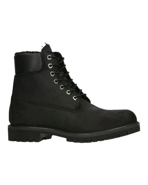 Timberland Black Lace-Up Boots for men