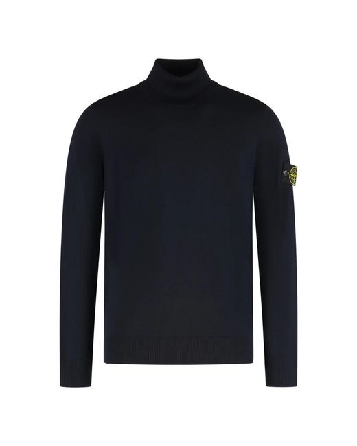Stone Island Blue Turtlenecks for men