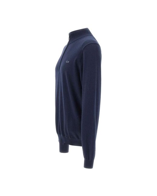 Sun 68 Blue Turtlenecks for men