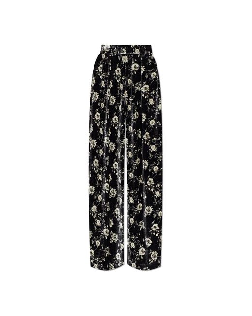 R13 Double Pleat Trouser in het Black