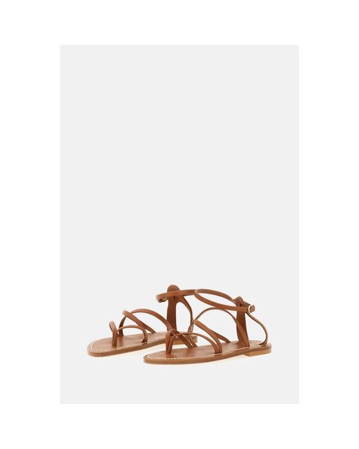 K. Jacques Brown Flat Sandals