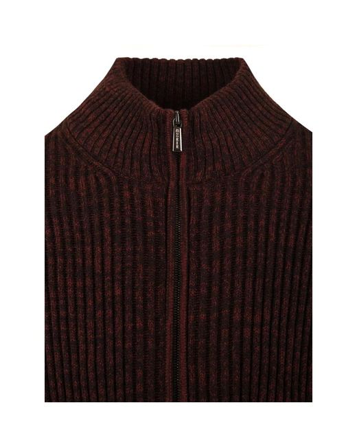 Moorer Truien & Vesten ,Bruin ,Wol Bomber Jacket in het Brown voor heren
