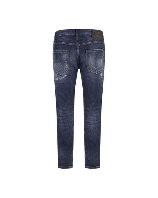 DSquared² Blue Slim-Fit Jeans
