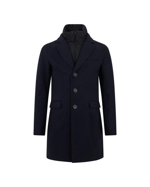 Herno Blue Single-Breasted Coats for men