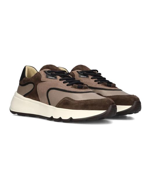 Nubikk Schoenen ,Bruin ,Wol Bruine Chunky Sole Sneakers Voor in het Brown voor heren