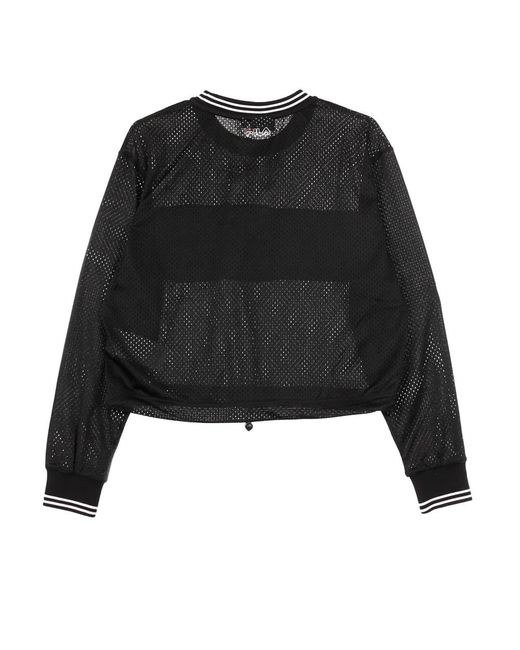 Long Sleeve Tops Fila de color Black