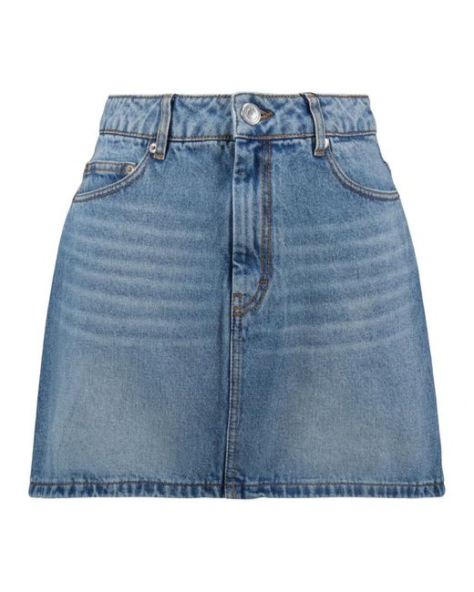 AMI Blue Denim Skirts
