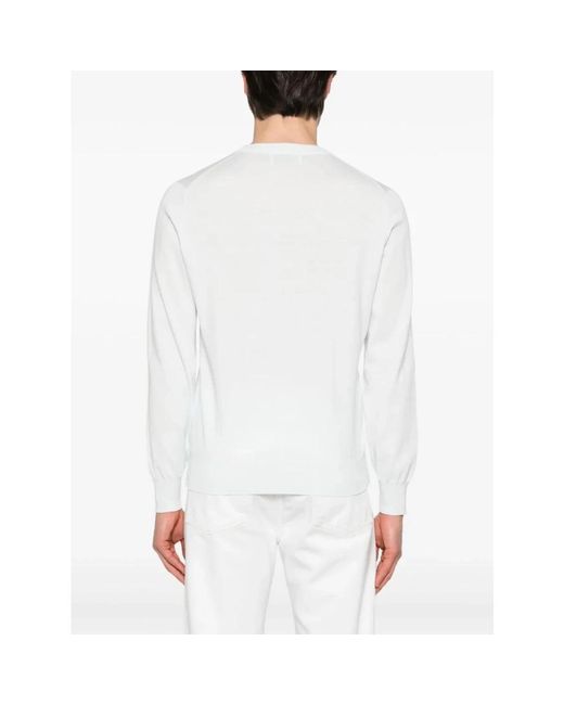 Brunello Cucinelli Round-Neck Knitwear in het White voor heren